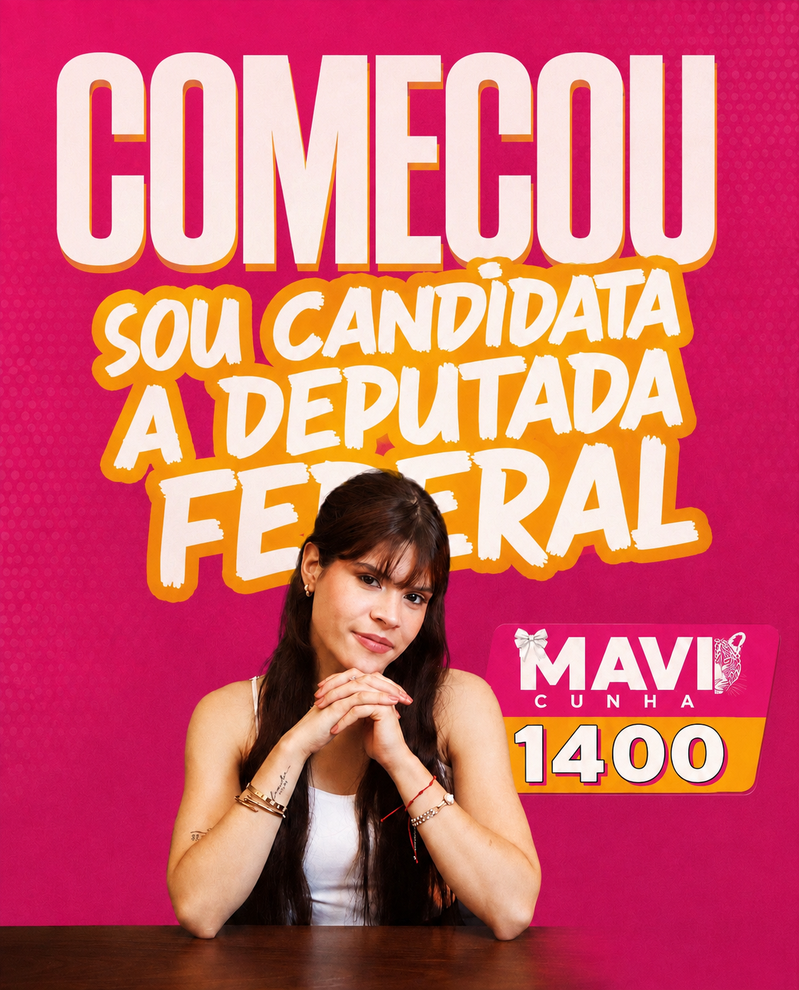 Mavi Cunha, candidata a Deputada Federal, número 1400